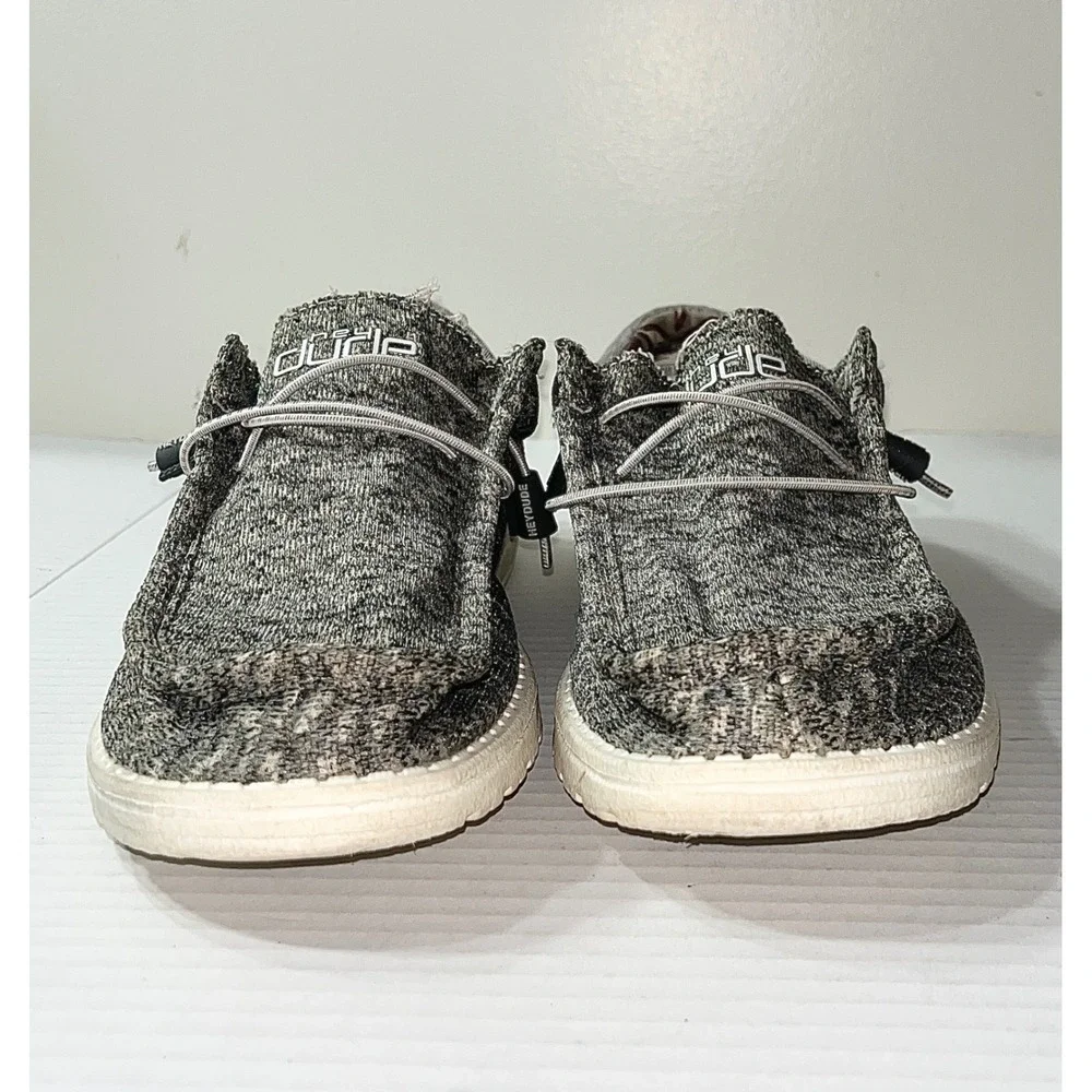 Hey Dude Shoes Mens 9 Grey Marl  Wally Sox Funk Fallen Rock Slip On Sneakers
